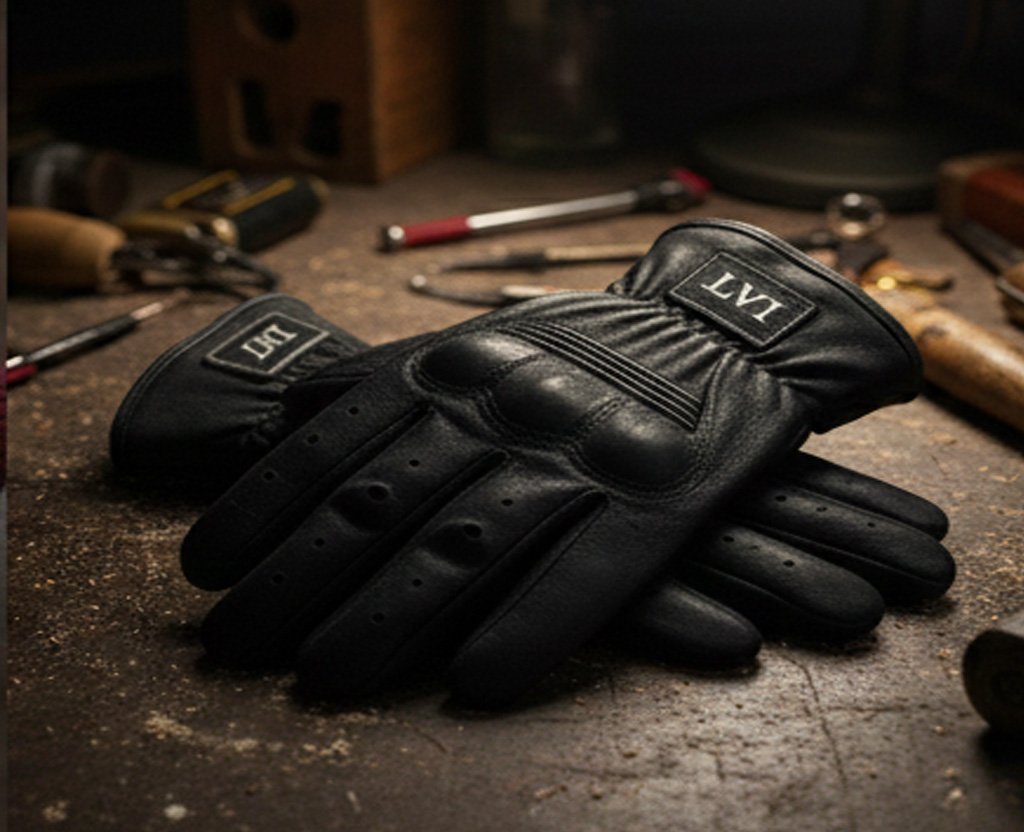 7 Full Finger Leather Driver Gloves | Premium Top-Grain Cowhide | Ergonomic Slip-On Utility & Driving Gear - Image 1